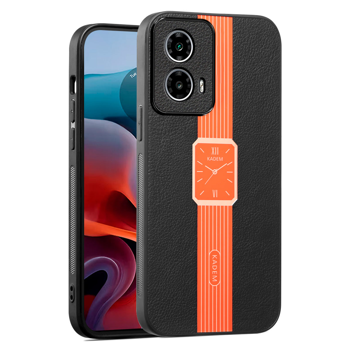 KADEM For Motorola Moto G34 5G Case Impact Resistant PU+TPU+Acrylic Phone Cover KADEM For Motorola Moto G34 5G Case Impact Resistant PU+TPU+Acrylic Phone Cover